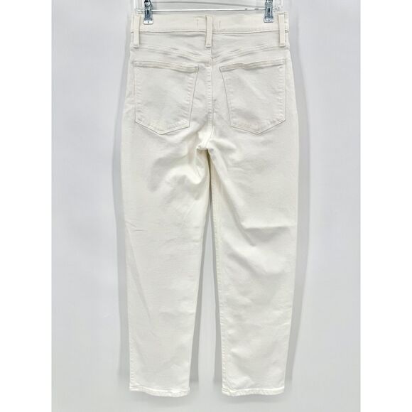 MADEWELL White Mid Rise Perfect Vintage Straight Leg Jeans Size 28 - Picture 4 of 8